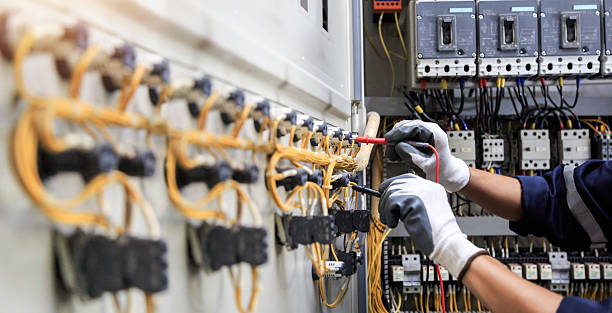 Professional Lighting Installation technician working in SUNY Oswego, NY